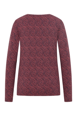 Jersey-Shirt mit V-Ausschnitt - petals